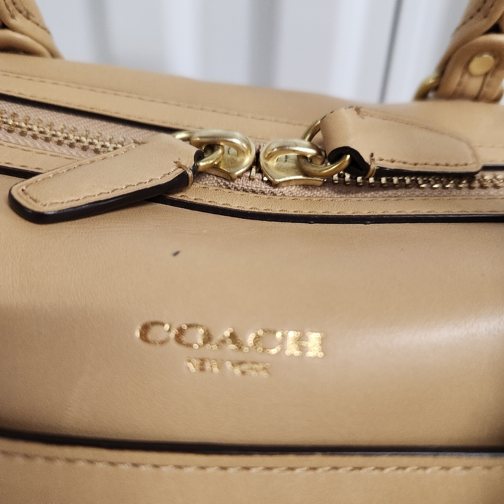 100% AUTHENTIC  COACH LEGACY LEATHER HALEY SATCHEL 23574 B4/Sand Beige Tassels - Picture 4 of 12